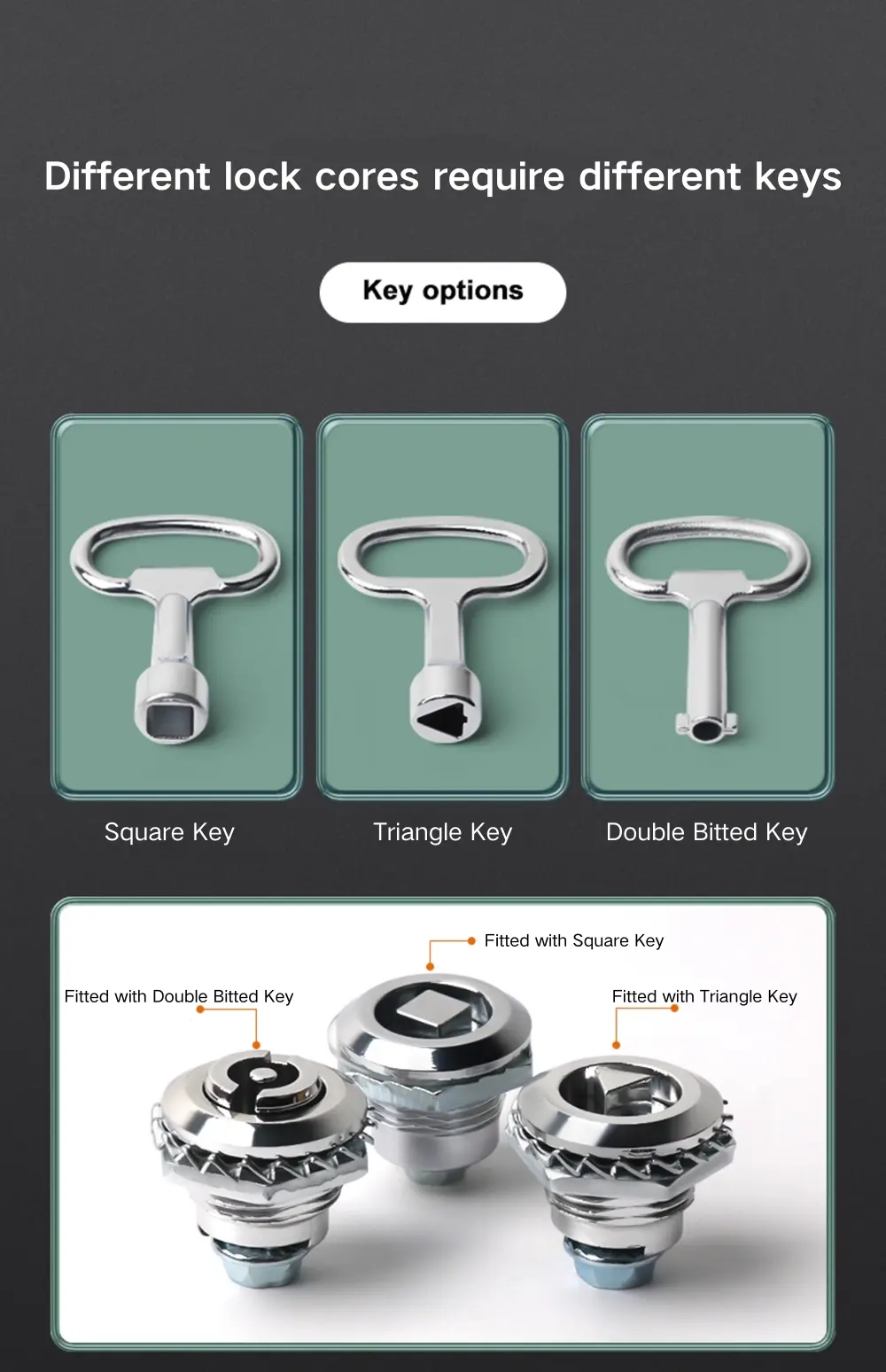 Zinc Alloy Triangle Key