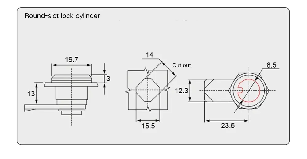 Cam Lock For Utility Enclosures